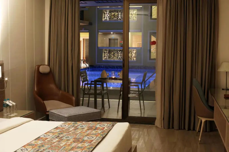 Super Deluxe Room(Pool View) with Balcony