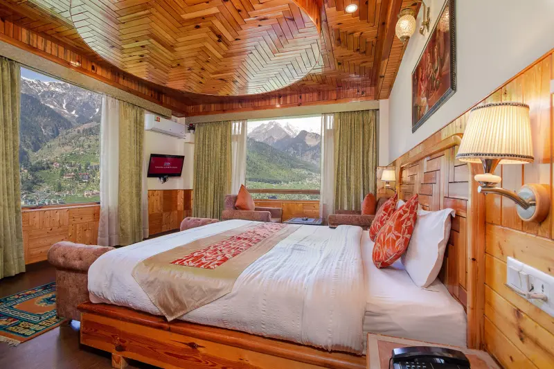 Deluxe cottage room with MOUNTAIN view Centrally Heated with Balcony